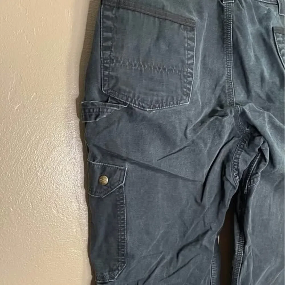 Carhartt Cargo Pants Men's 38x30 Black Relaxed Fit Double Knee B342 BLK Vintage